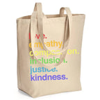 'Kindness Is' Pride Large Canvas Tote - Che Cose Belle