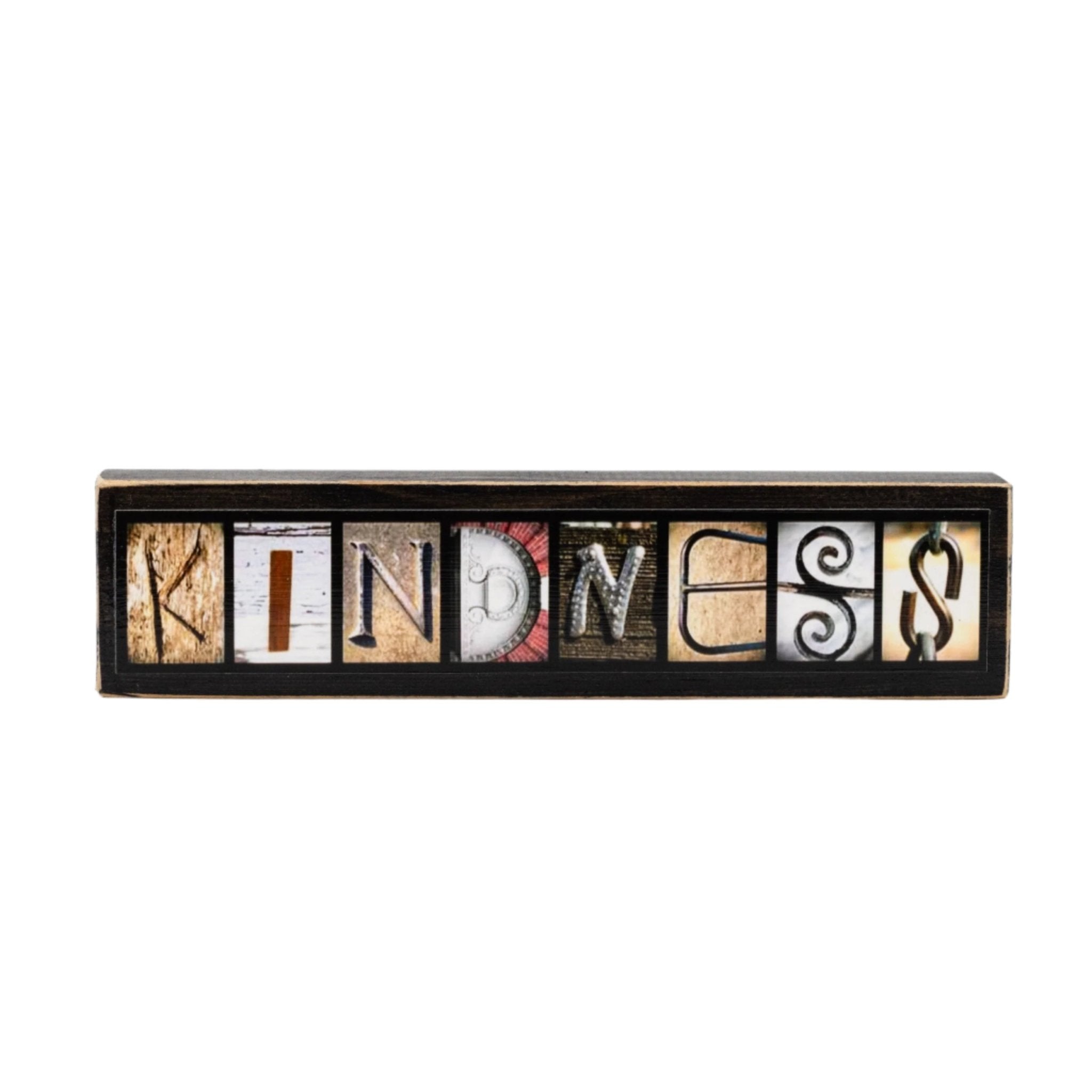 Kindness Word Block | 6.5" x 1.5" x 1" | Letters of Love Designs - Che Cose Belle
