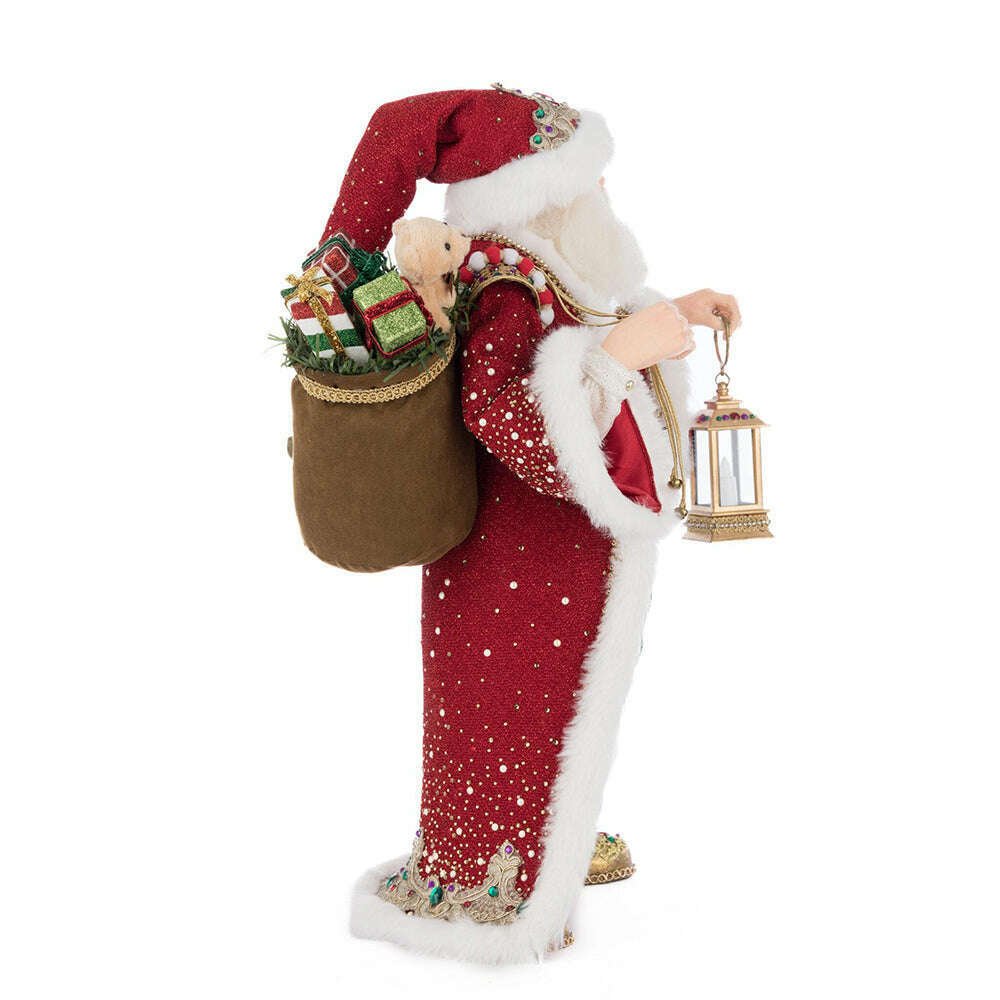 King Christopher Claus with Lantern Tabletop | Christmas Decor | Katherine's Collection - Che Cose Belle
