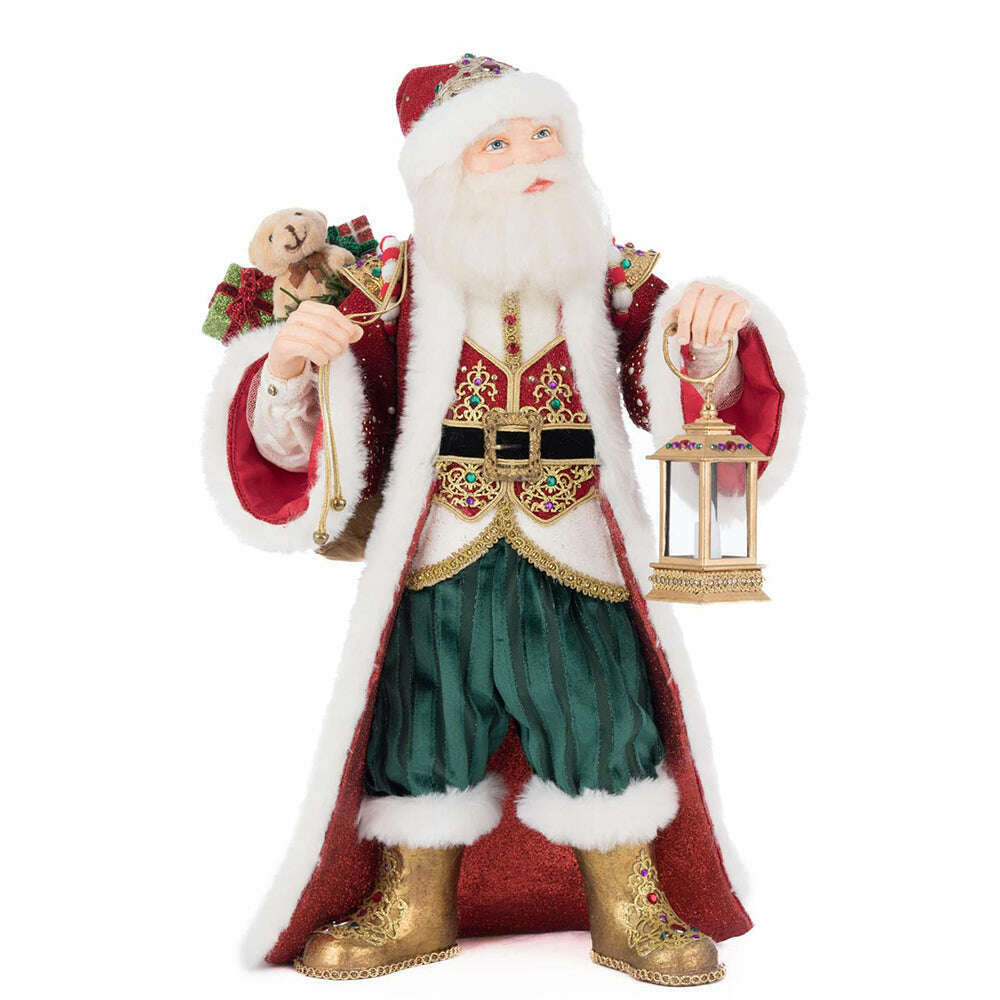 King Christopher Claus with Lantern Tabletop | Christmas Decor | Katherine's Collection - Che Cose Belle
