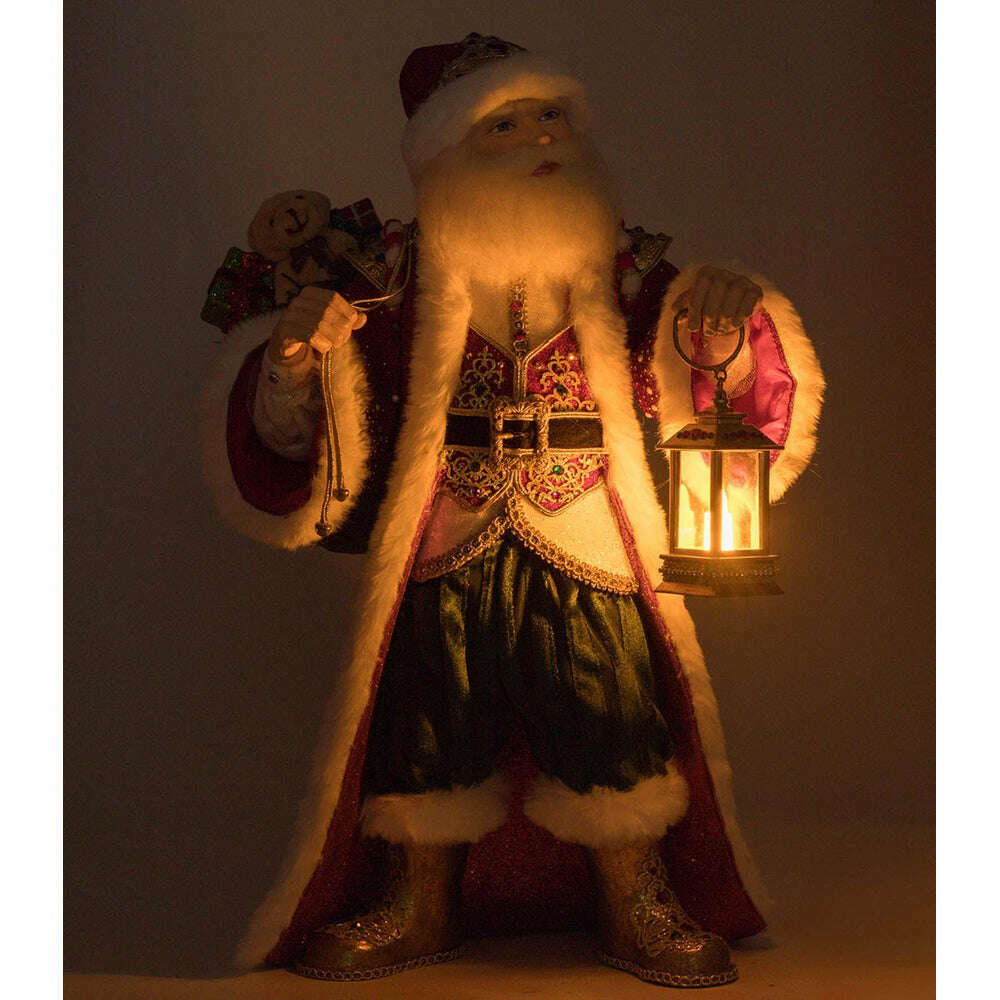 King Christopher Claus with Lantern Tabletop | Christmas Decor | Katherine's Collection - Che Cose Belle
