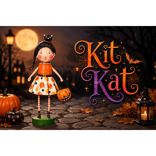 Kit Kat Halloween Figurine by Lori Mitchell - Che Cose Belle