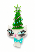 Kitty Christmas Hat Brooch by Miss Fluff x Lipstick & Chrome - Che Cose Belle