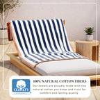 Oversized Striped Border Cabana Beach Towel - Santa Cruz