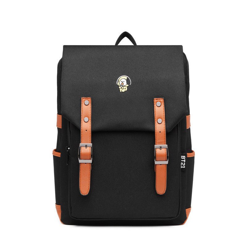Korean Style Solid Color Retro Computer Backpacks - Che Cose Belle