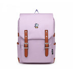 Korean Style Solid Color Retro Computer Backpacks - Che Cose Belle