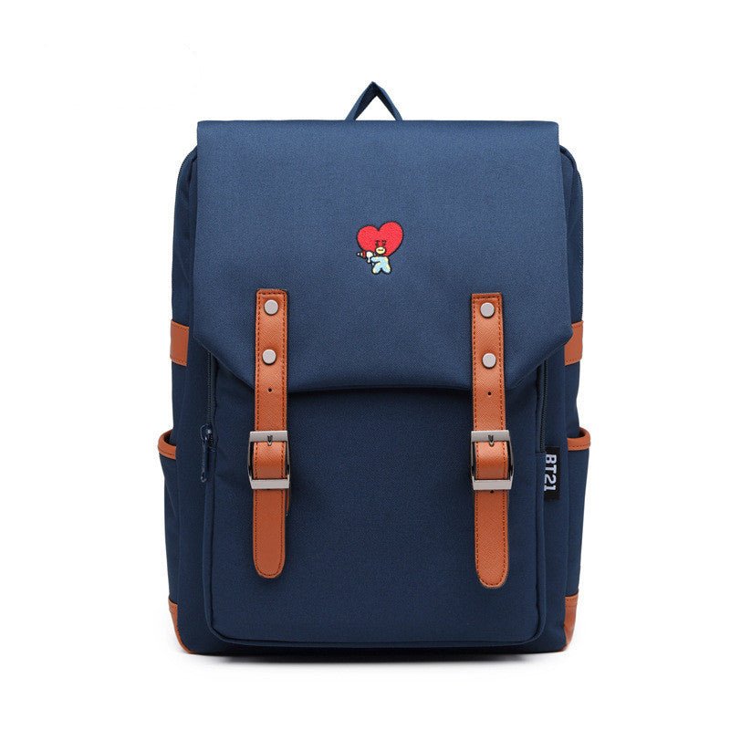 Korean Style Solid Color Retro Computer Backpacks - Che Cose Belle