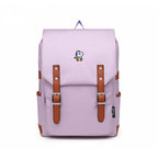 Korean Style Solid Color Retro Computer Backpacks - Che Cose Belle