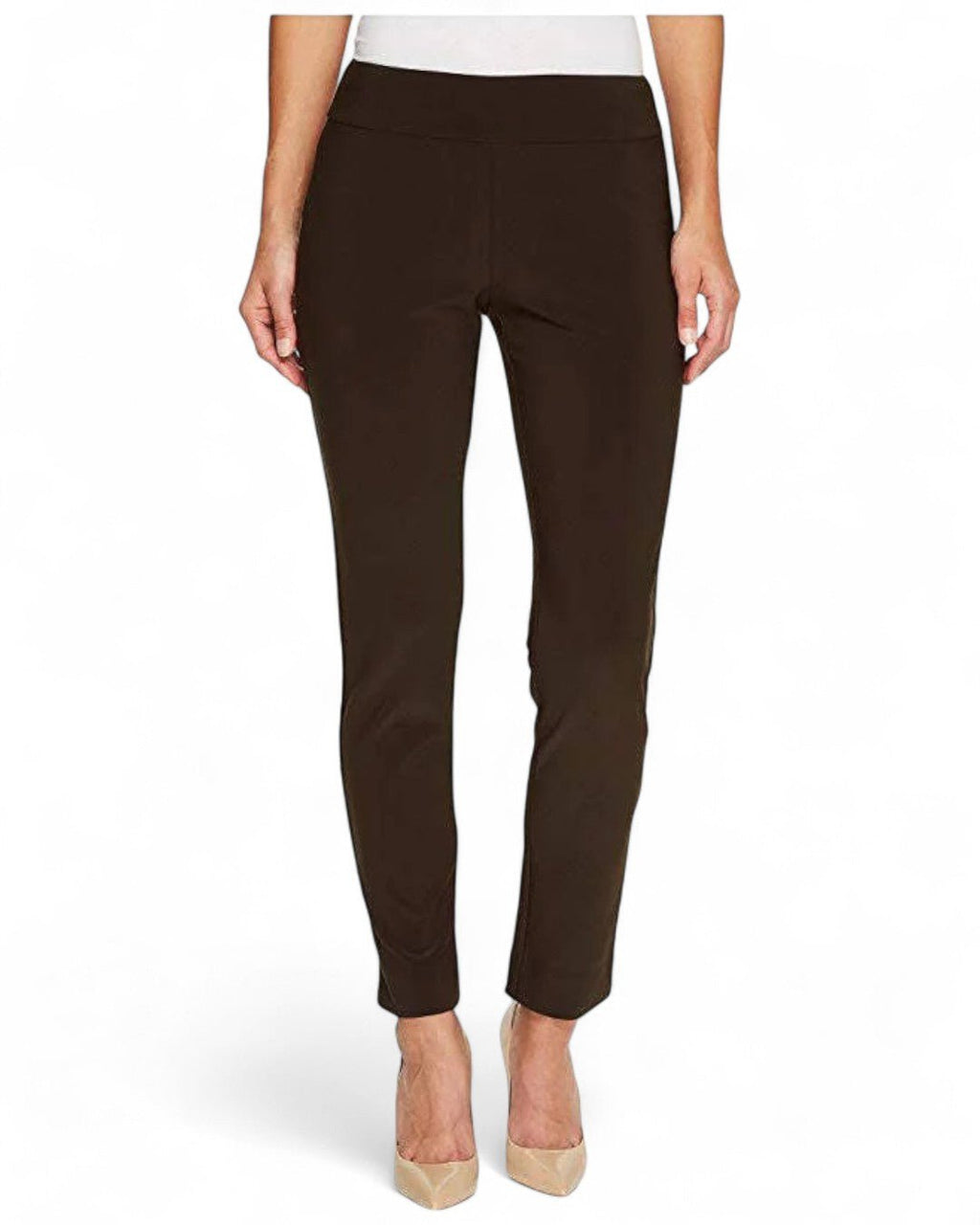 Krazy Larry P21 Microfiber Straight Leg Pant - Brown - Che Cose Belle