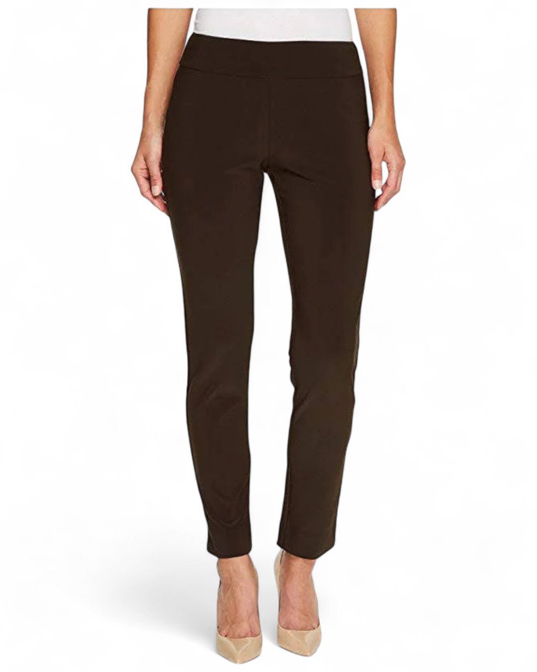 Krazy Larry P21 Microfiber Straight Leg Pant - Brown - Che Cose Belle