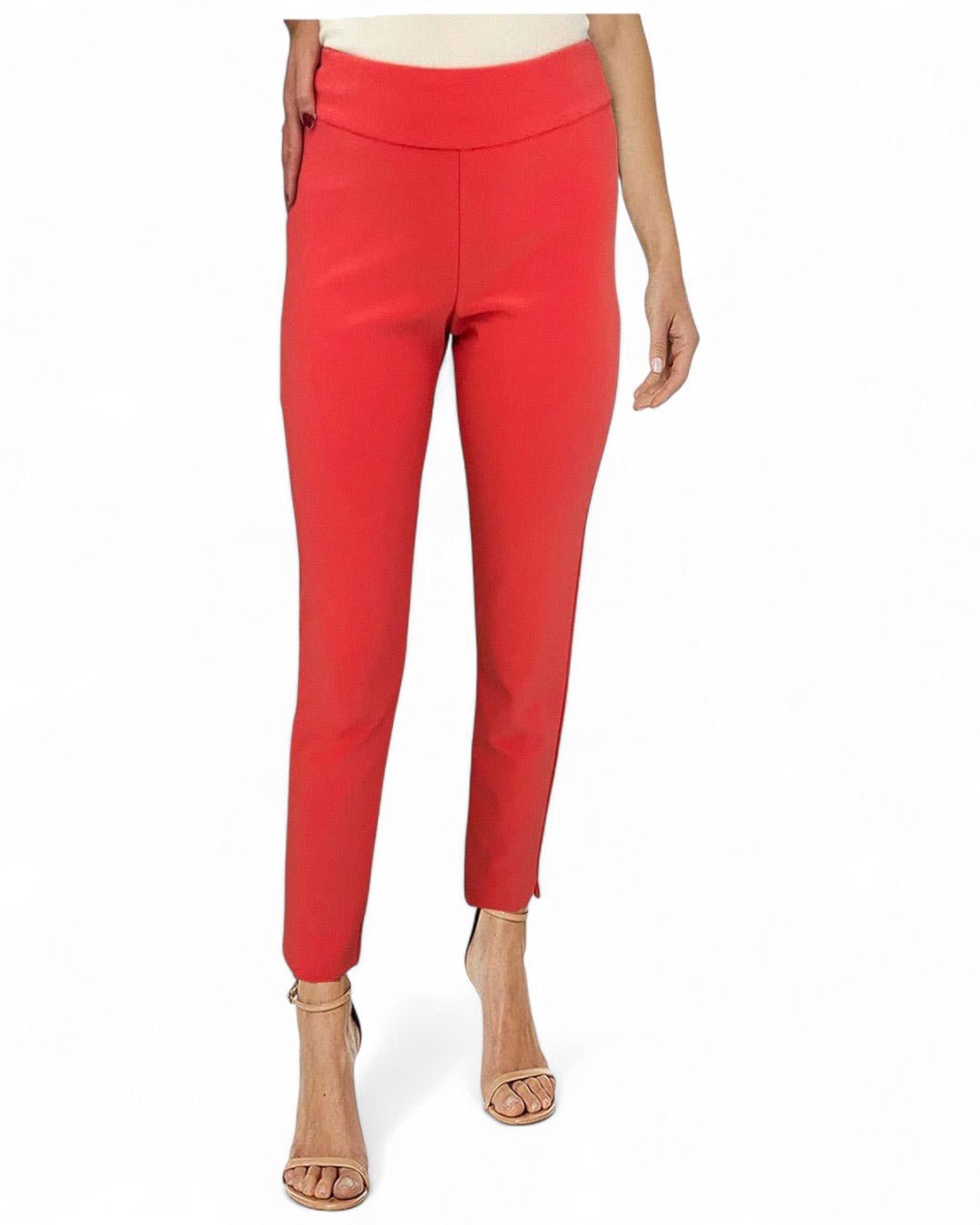 Krazy Larry P21 Microfiber Straight Leg Pant - Tangerine - Che Cose Belle