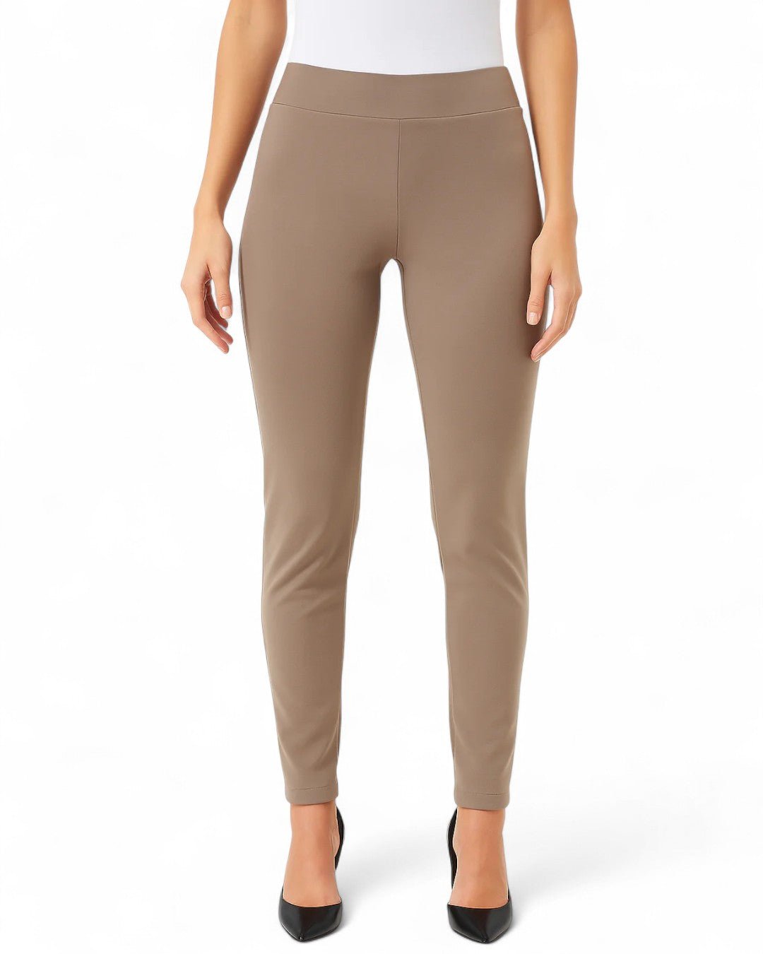 Krazy Larry P21 Microfiber Straight Leg Pant - Taupe - Che Cose Belle