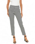 Krazy Larry P507 Pull on Pant - Black Mini Hounds tooth - Che Cose Belle