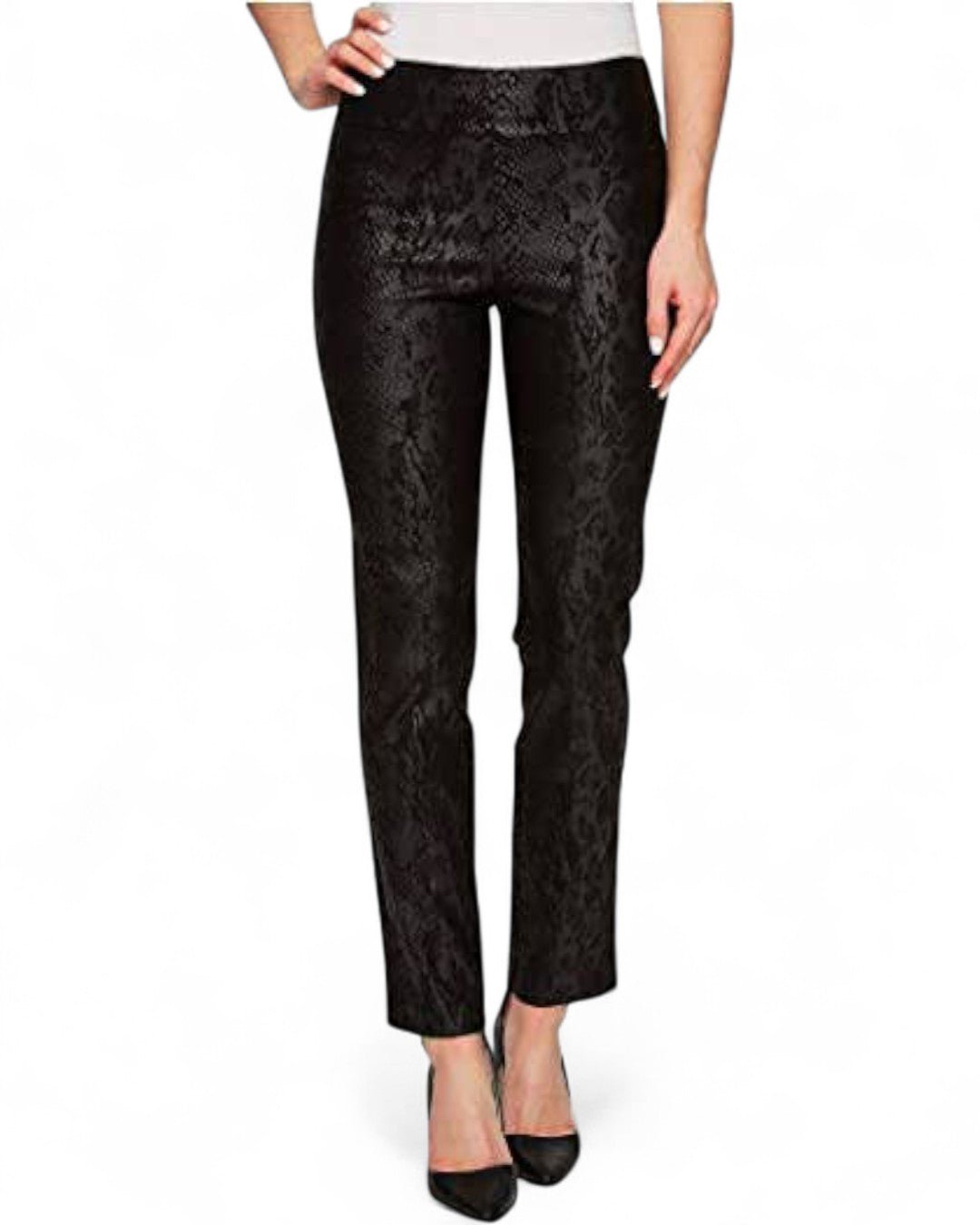 Krazy Larry P507 Pull on Pant - Black Python - Che Cose Belle