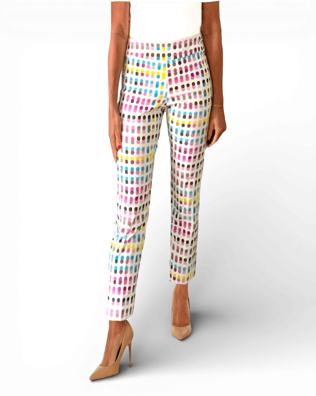 Krazy Larry P507 Pull on Pant - Blue Dots - Che Cose Belle