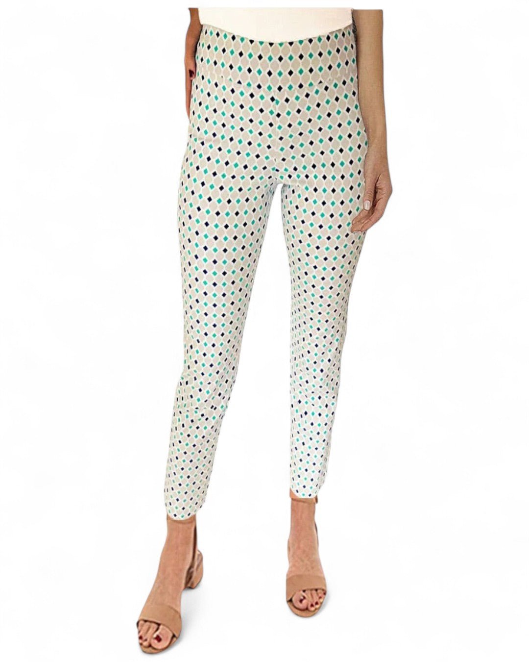Krazy Larry P507 Pull on Pant - Blue Sea Diamonds - Che Cose Belle