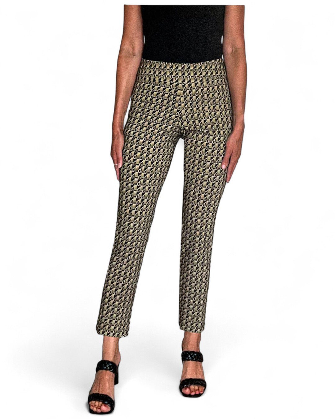 Krazy Larry P507 Pull on Pant - Gold Chain - Che Cose Belle