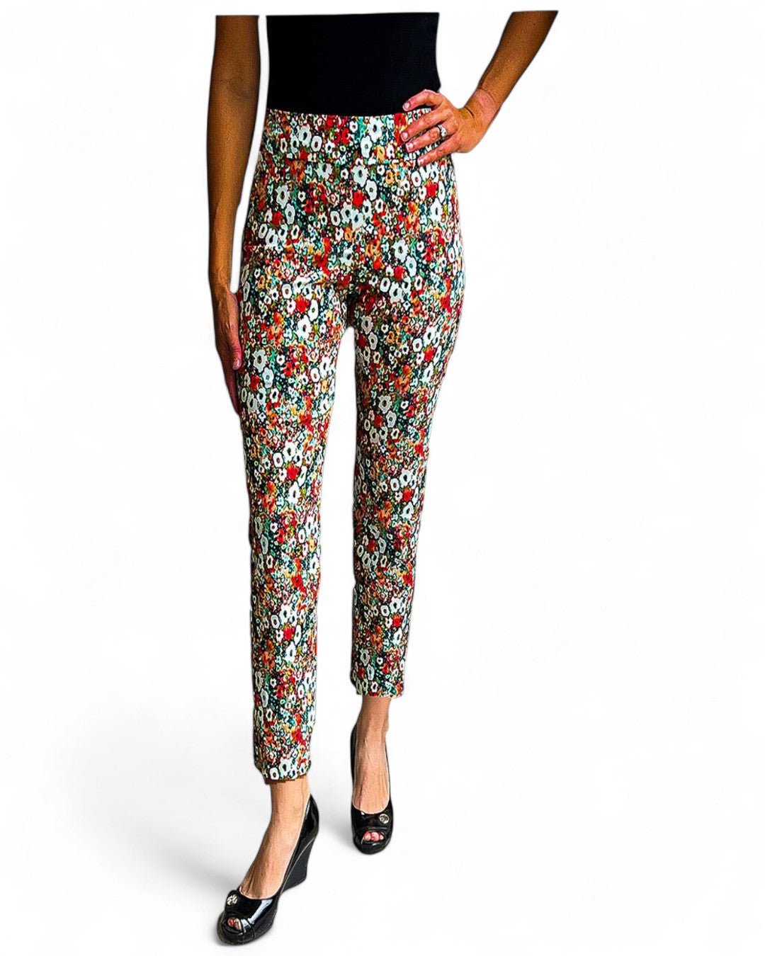 Krazy Larry P507 Pull on Pant - Mini Flowers - Che Cose Belle