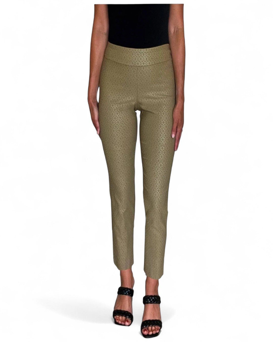 Krazy Larry P507 Pull on Pant - Taupe Foil - Che Cose Belle