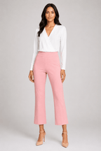 Krazy Larry P600 Pull on Wide Ankle Pant - Baby Pink - Che Cose Belle