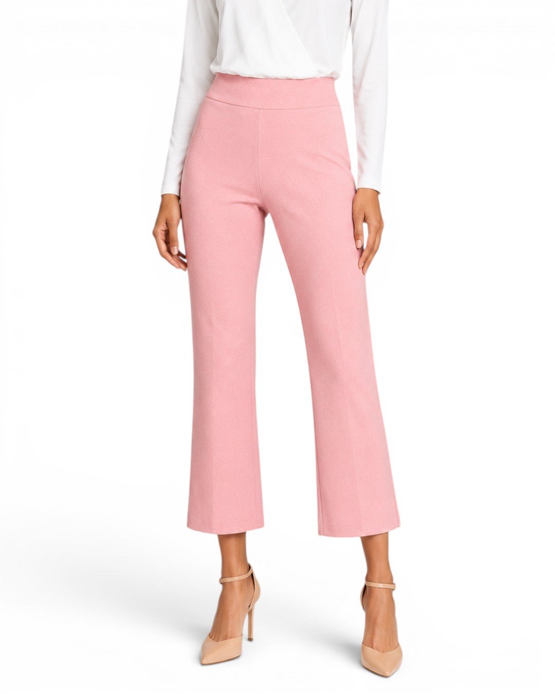 Krazy Larry P600 Pull on Wide Ankle Pant - Baby Pink - Che Cose Belle