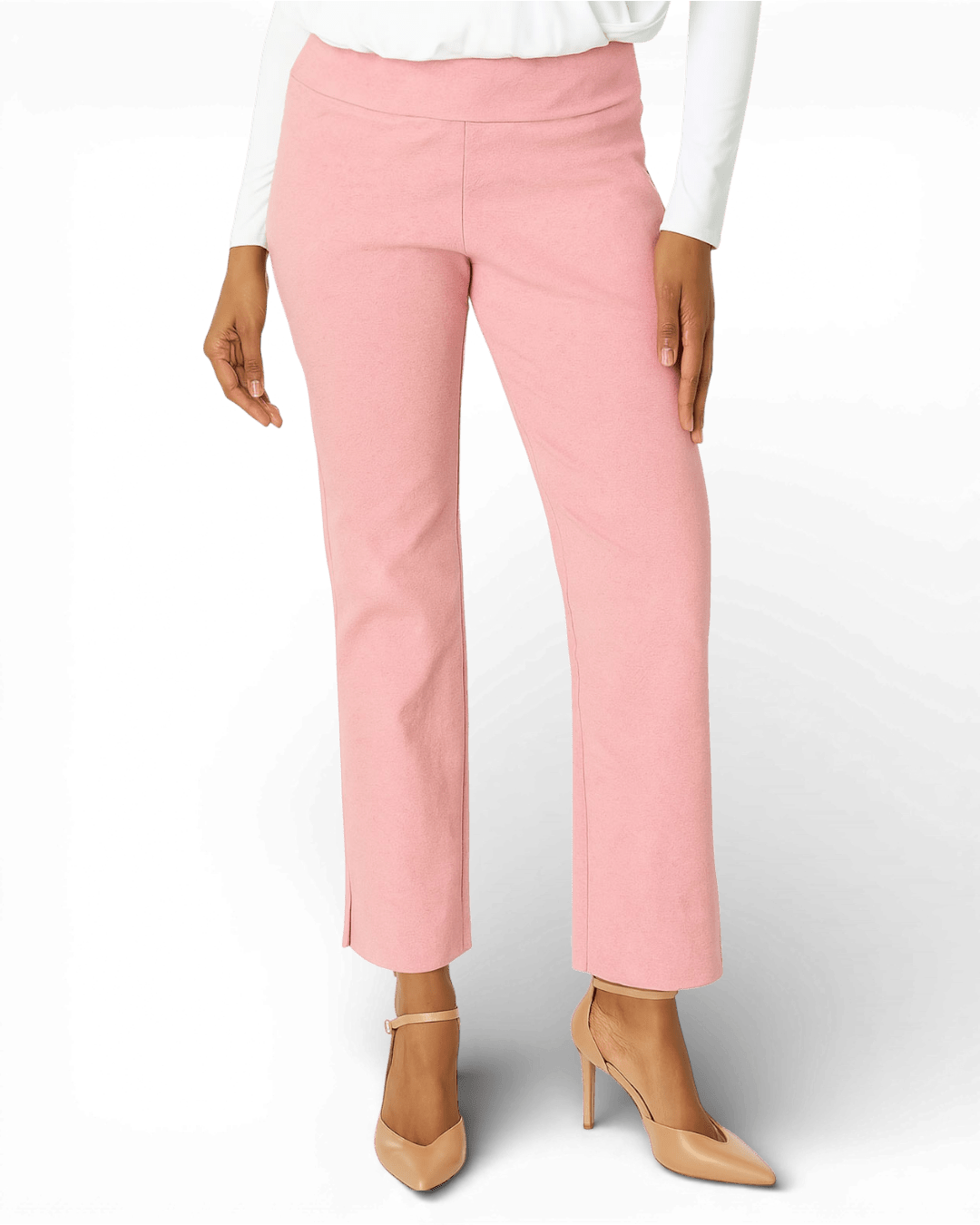Krazy Larry P600 Pull on Wide Ankle Pant - Baby Pink - Che Cose Belle