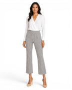 Krazy Larry P600 Pull on Wide Ankle Pant -Black/White Stripe - Che Cose Belle