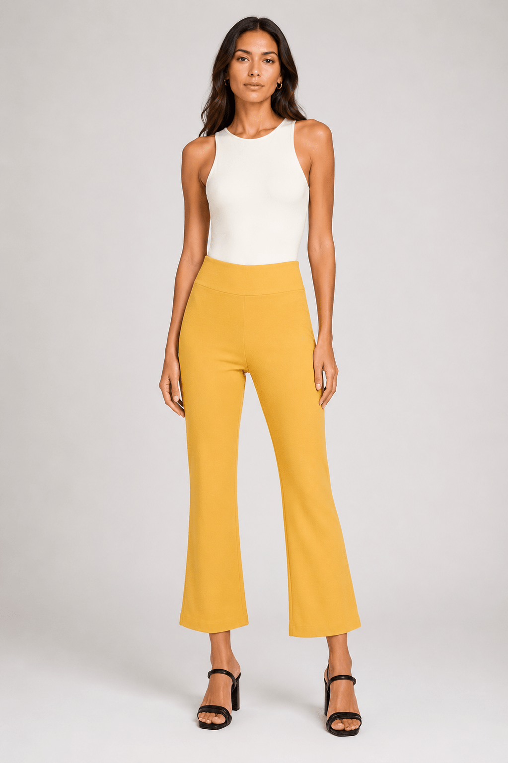 Krazy Larry P600 Pull on Wide Ankle Pant - Gold - Che Cose Belle