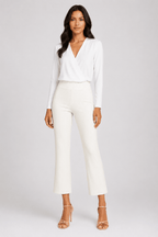 Krazy Larry P600 Pull on Wide Ankle Pant - Stone - Che Cose Belle