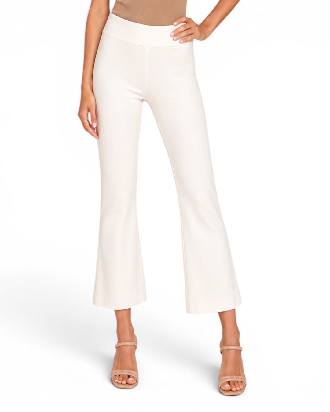 Krazy Larry P600 Pull on Wide Ankle Pant - Stone - Che Cose Belle