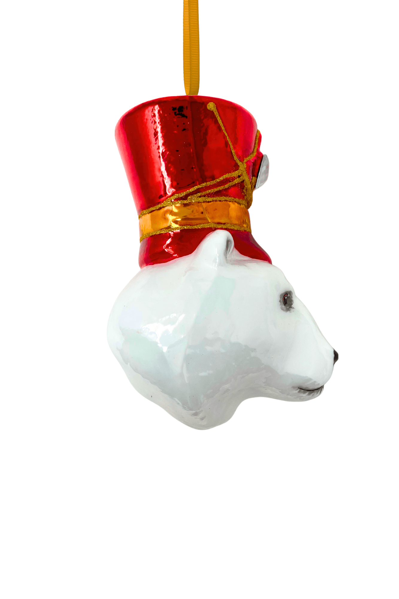KRG Arctic Polar Bear Head Polish Glass Ornament - Che Cose Belle