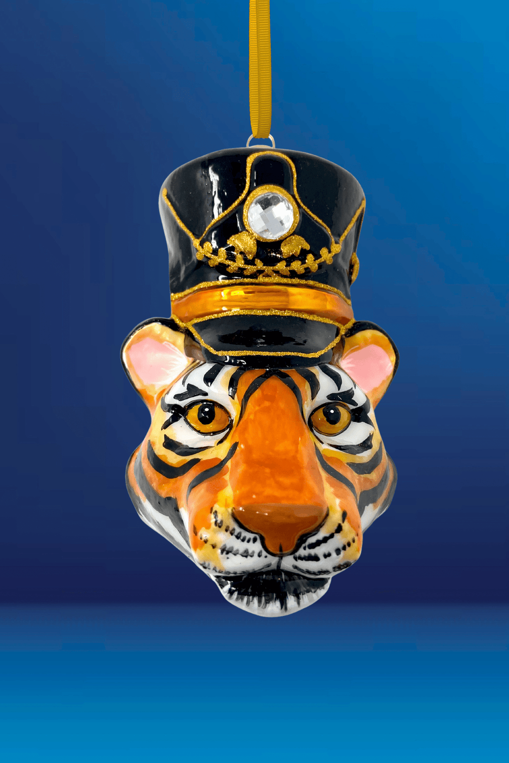 KRG Bengal Tiger Head Polish Glass Ornament - Che Cose Belle