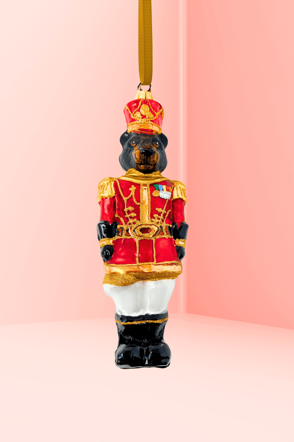 KRG Black Bear Body Polish Glass Ornament - Che Cose Belle