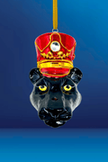 KRG Black Panther Head Polish Glass Ornament - Che Cose Belle