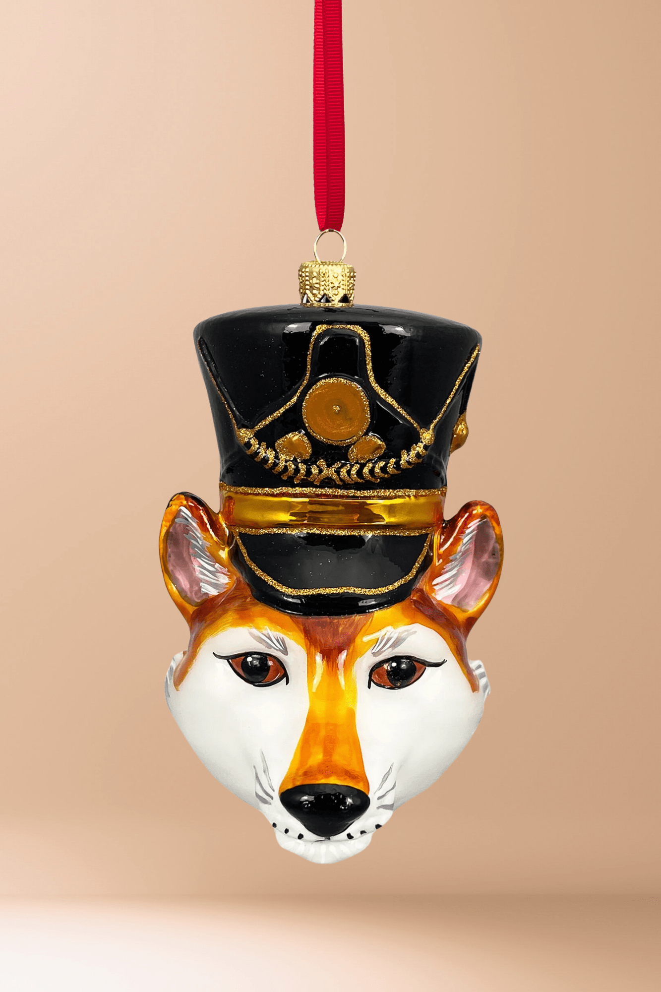 KRG Fox Head Polish Glass Ornament - Che Cose Belle
