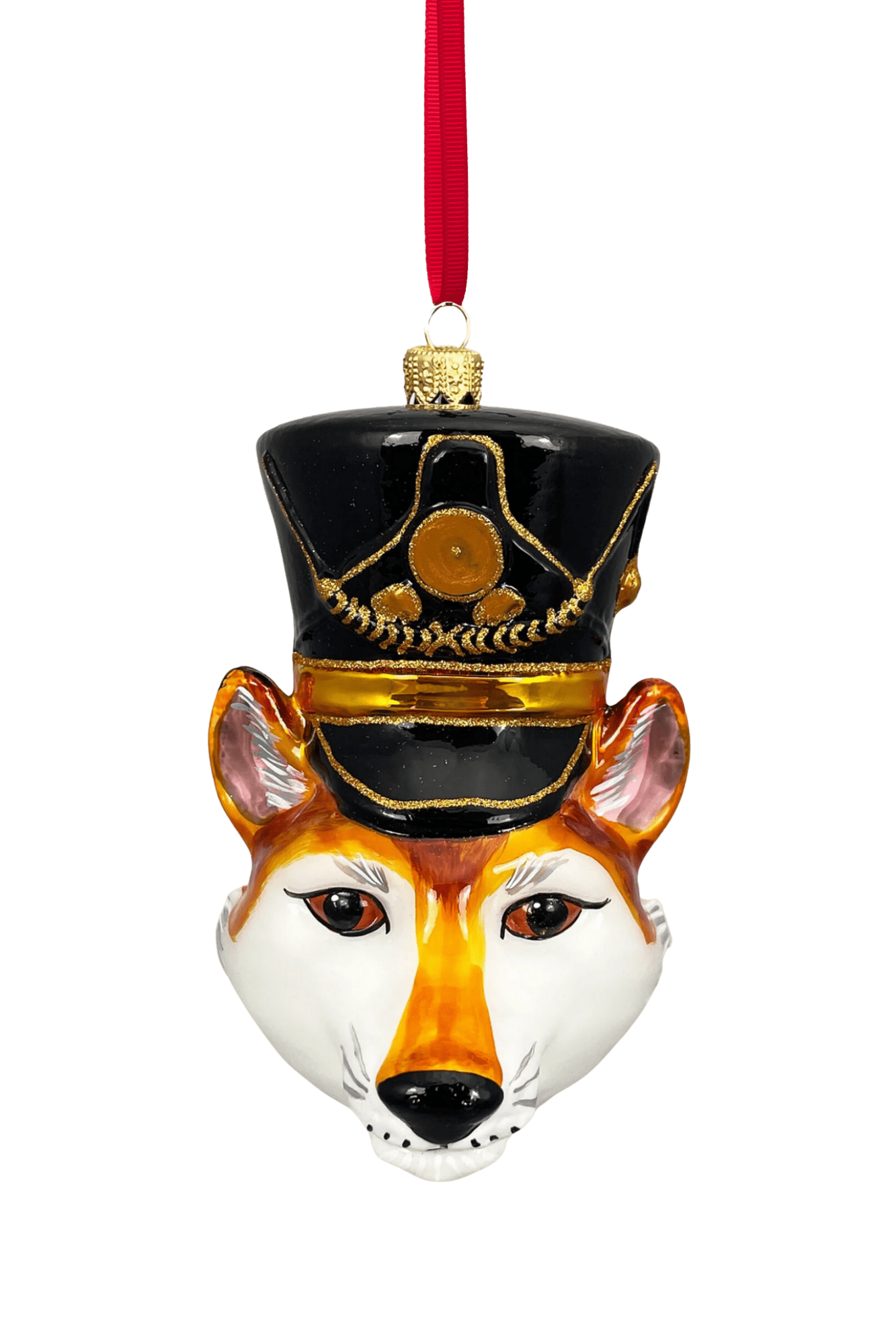 KRG Fox Head Polish Glass Ornament - Che Cose Belle
