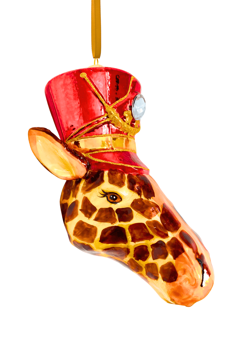 KRG Giraffe Head Polish Glass Ornament - Che Cose Belle