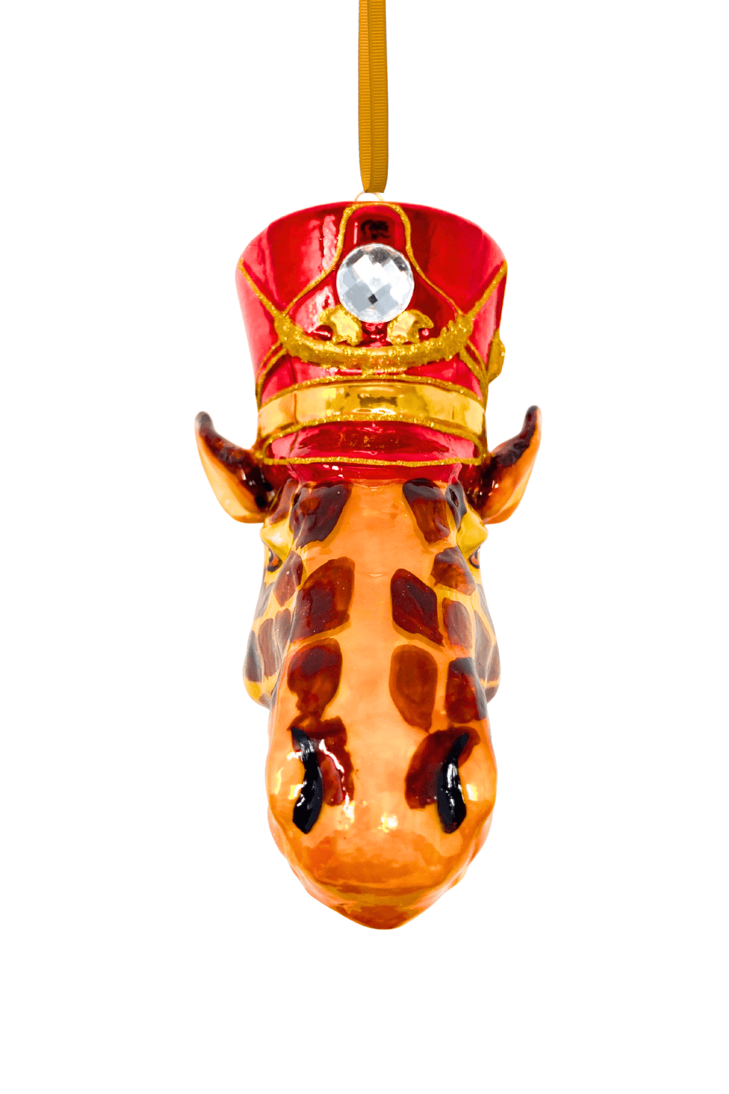 KRG Giraffe Head Polish Glass Ornament - Che Cose Belle