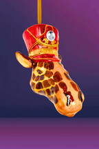 KRG Giraffe Head Polish Glass Ornament - Che Cose Belle