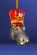 KRG Hippo Head Polish Glass Ornament - Che Cose Belle