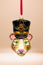 KRG Leopard Head Polish Glass Ornament - Che Cose Belle