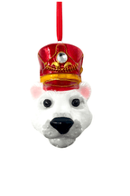 KRG Polar Bear Head Polish Glass Ornament - Che Cose Belle