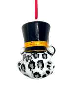 KRG Snow Leopard Head Polish Glass Ornament - Che Cose Belle