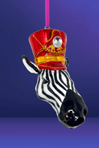 KRG Zebra Head Polish Glass Ornament - Che Cose Belle