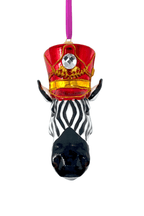 KRG Zebra Head Polish Glass Ornament - Che Cose Belle