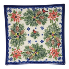 Polish Pottery Toffi Plate - Holiday Harmony Pattern