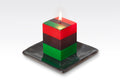 Kwanzaa Painted Candle Cube - Che Cose Belle