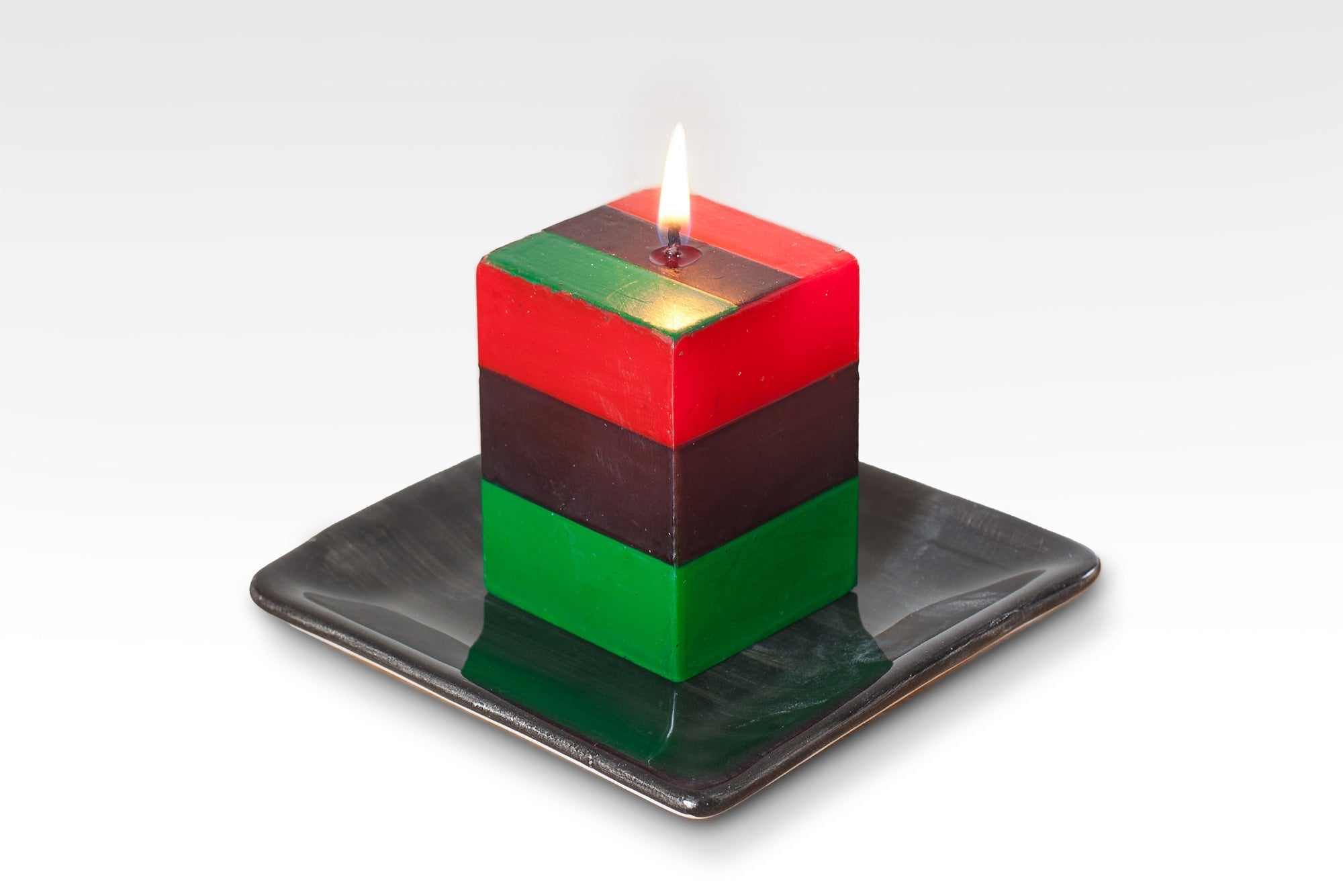 Kwanzaa Painted Candle Cube - Che Cose Belle