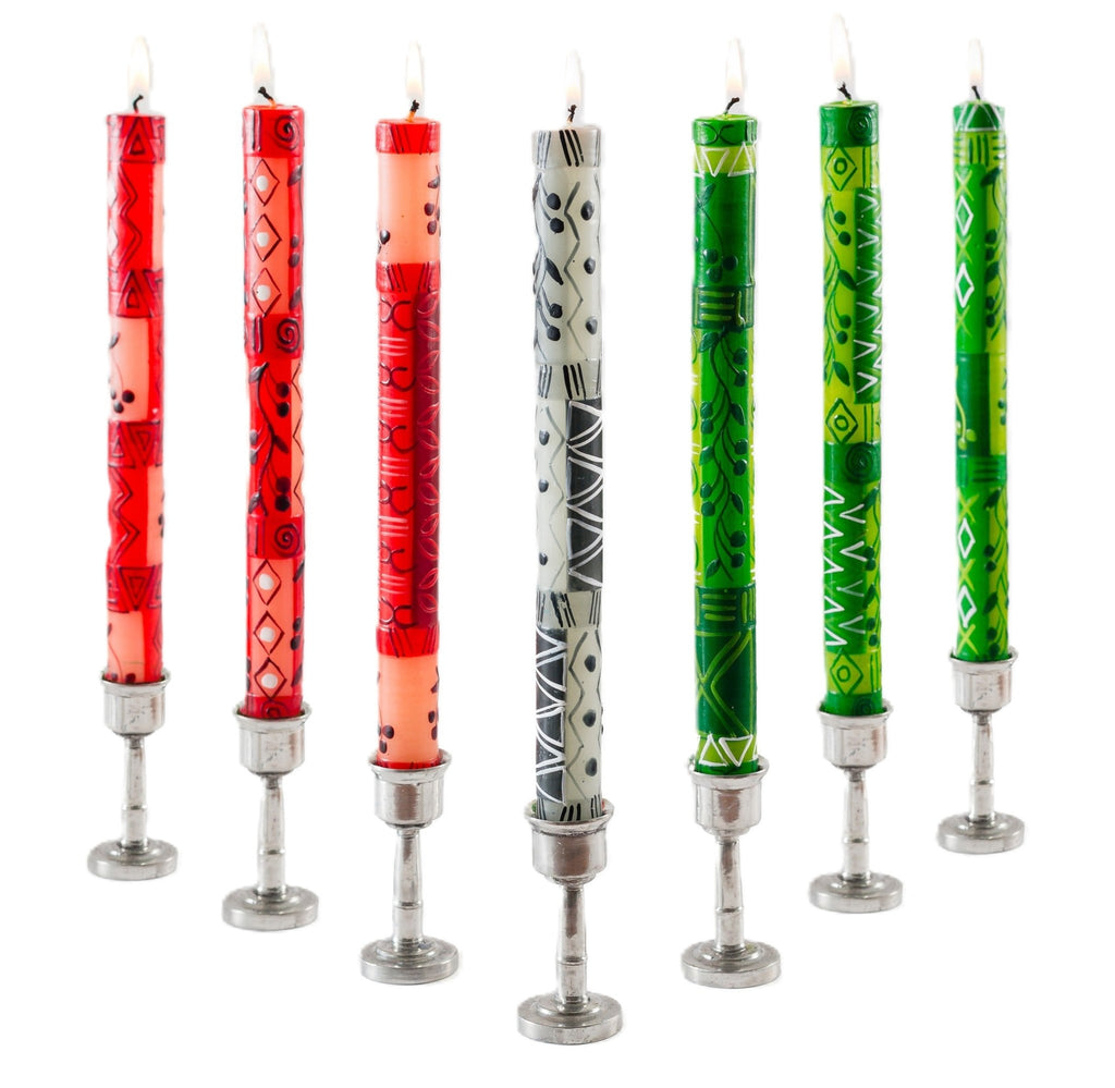 Kwanzaa Painted Candle Taper Collection - Che Cose Belle