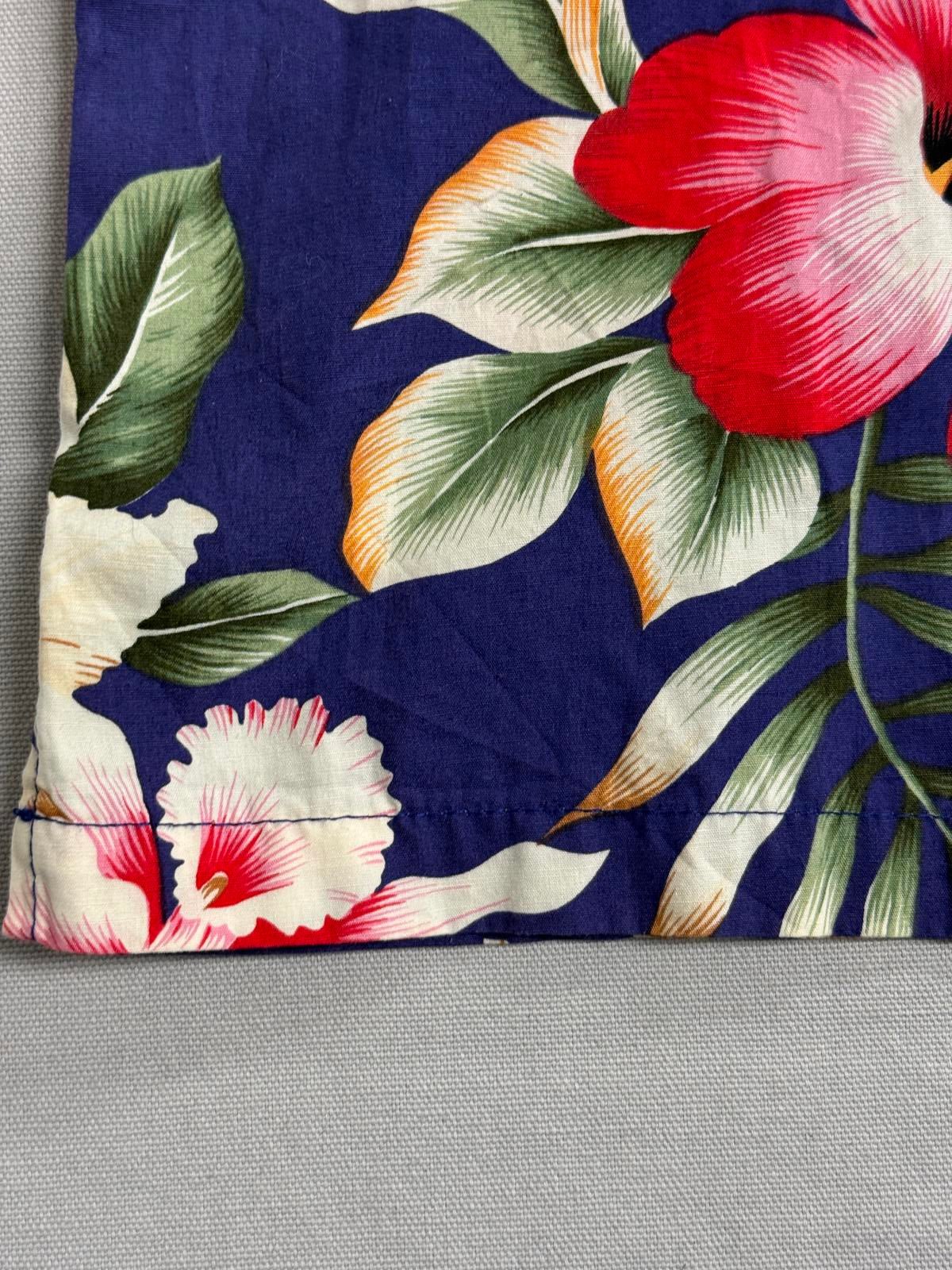 Ky's Hawaiian Flower Shirt Pocketless Made in Hawaii Shirt M - Che Cose Belle